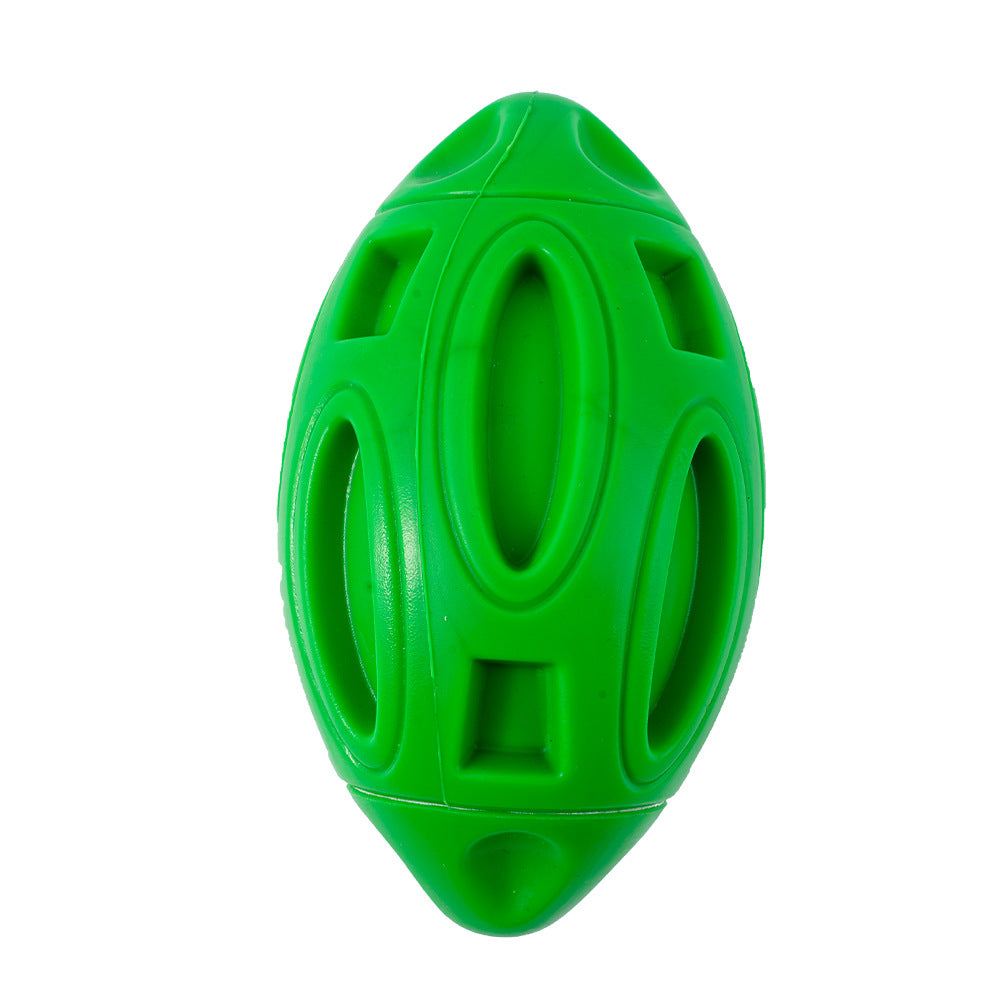 Rubber Squeaky Rugby Dog Toy