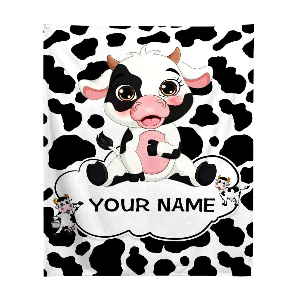 Cow Pattern Printed Flannel Blanket