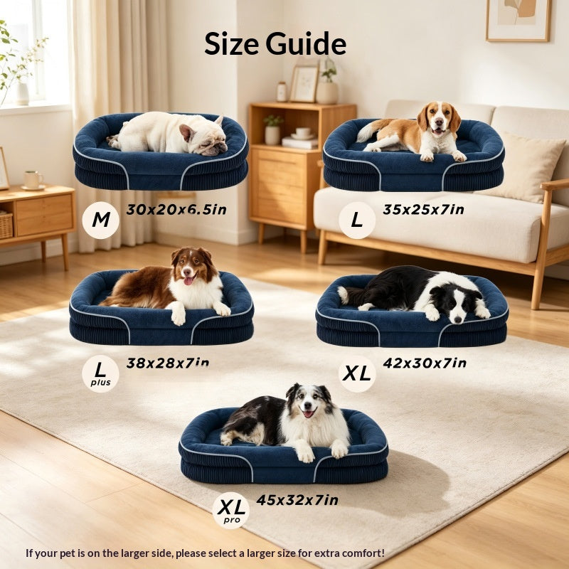 Removable Washable Oval Dog Bed