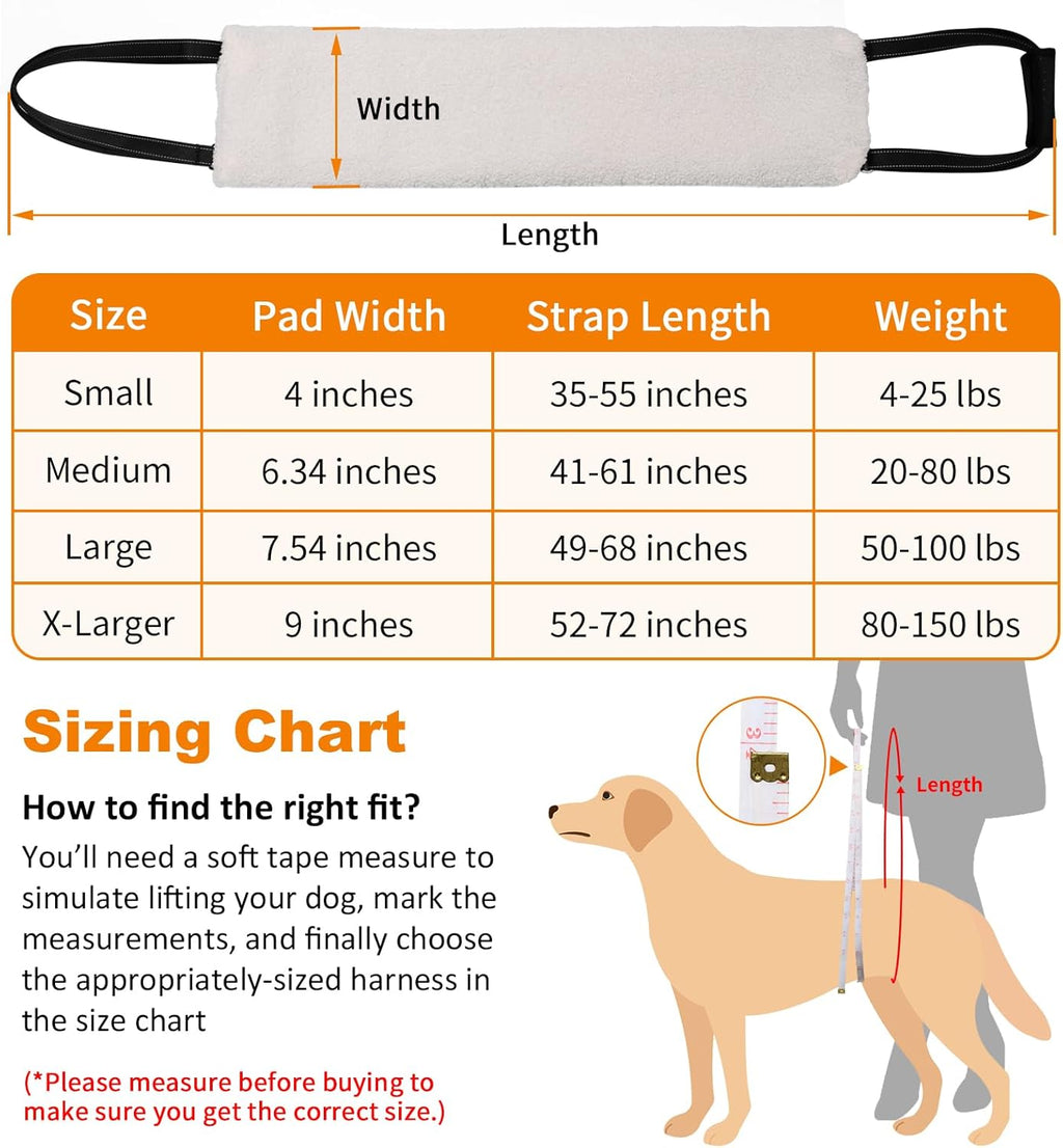 Portable Dog Sling For Hind Legs And Buttocks To Help Lift The Back For Canine Assisted Old Cruciate Ligament Rehabilitation