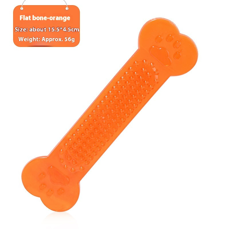 Pvc Transparent Flat Bone Pet Dog Toy
