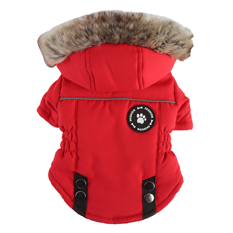 Dog Supplies Cotton Chest-Back Zip Jacket