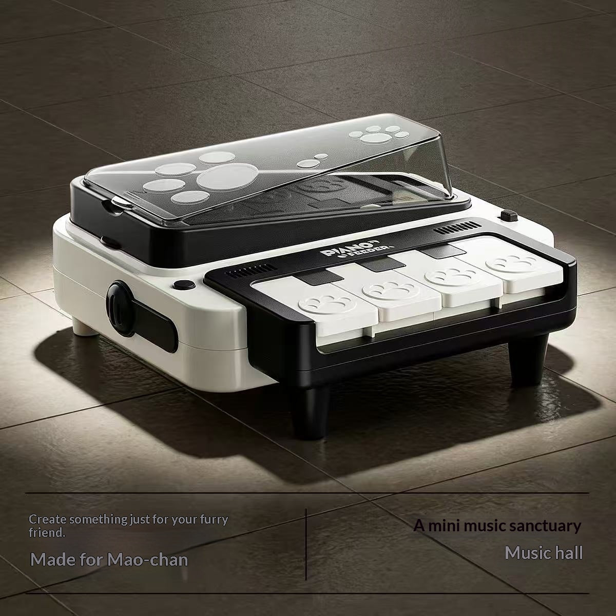 Piano-Style Sound-Making Cat Feeder