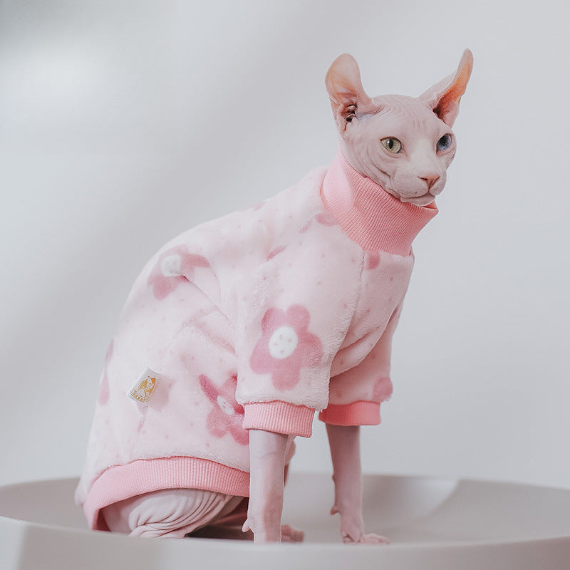 Fleece-Lined Warm Flannel Pet Clothing
