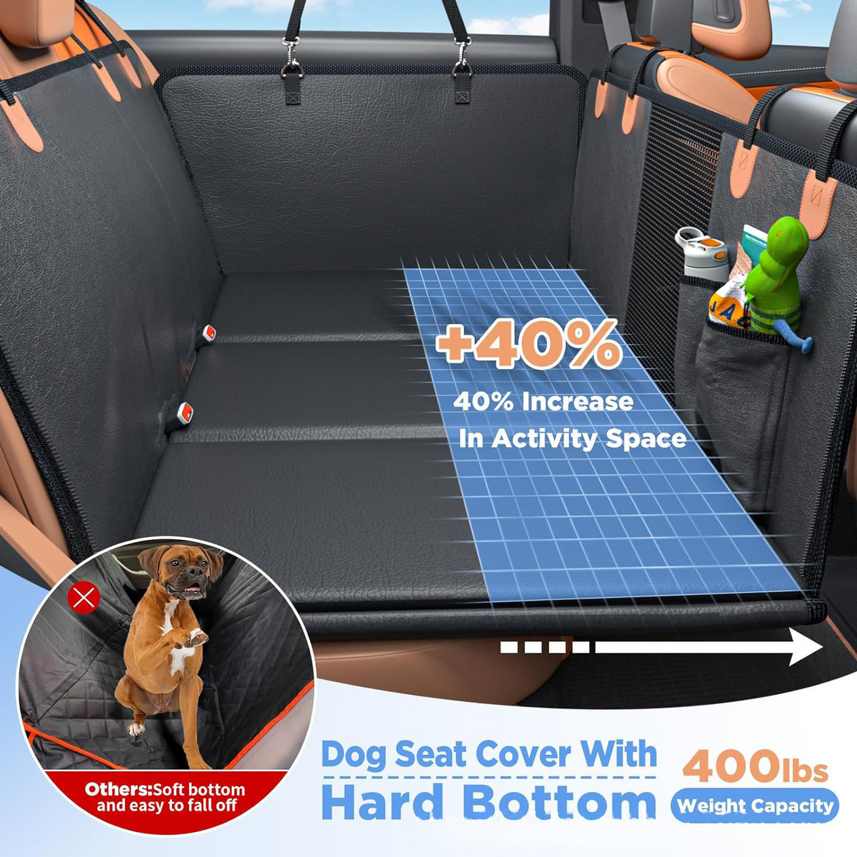 Waterproof PU Leather Dog Car Hammock