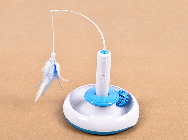 Yili Electric Pettoys 360 Degree Rotation Interactive Toycat Turntable Can Reprovision Feathers