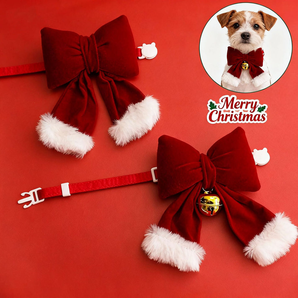 Cartoon Pet Collar With Bow And Bell