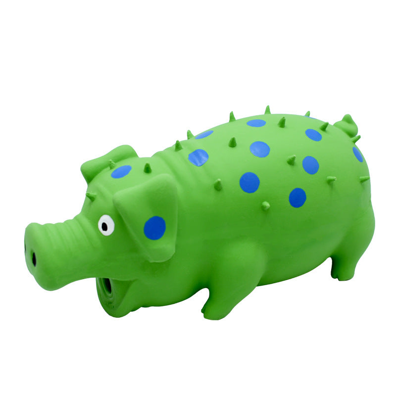 Grunting Latex Pig Dog Toy