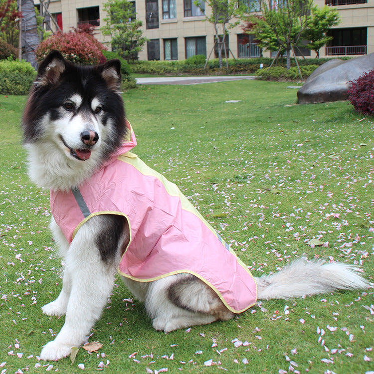 Color Dog Cloak Raincoat With Reflective