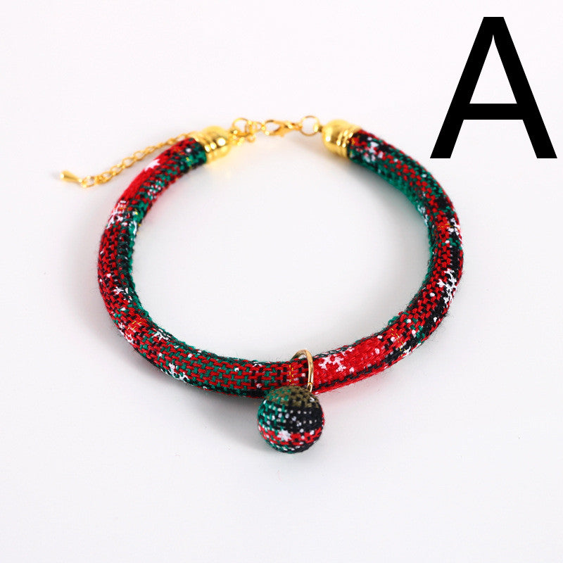 Adjustable Collar For Pet Christmas Gloves Bell Pendant