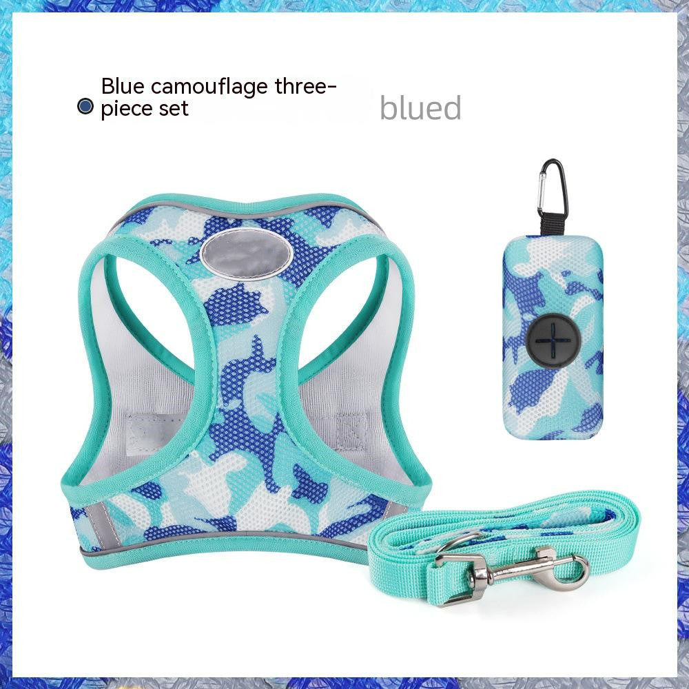 Reflective Breathable Dog Harness Set