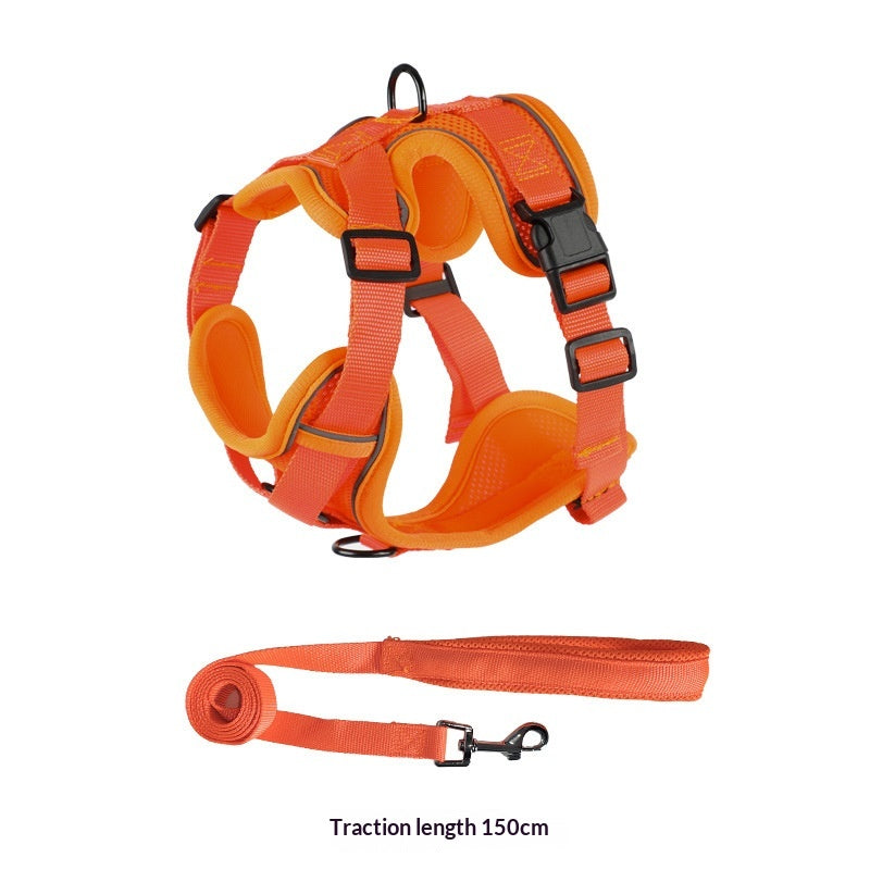 Vest-Style Dog Leash And Harness Set