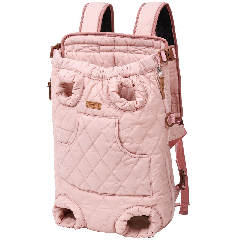 Dog Outdoor Backpack Winter Thickened Quilted Bag