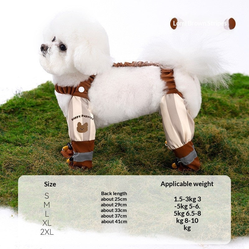 Waterproof Full-Body Pet Pants With Bib