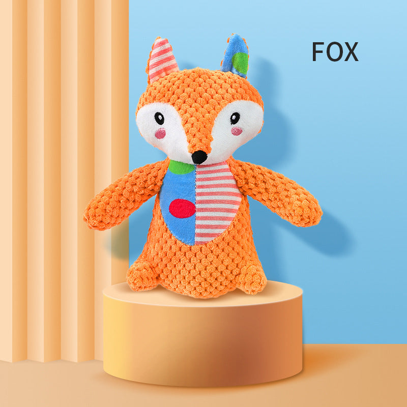 Interactive Squeaky Plush Dog Chew Toy