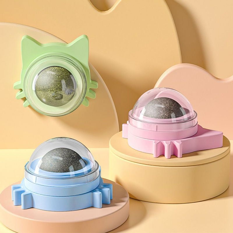 Rotating Catnip Ball Pet Toy