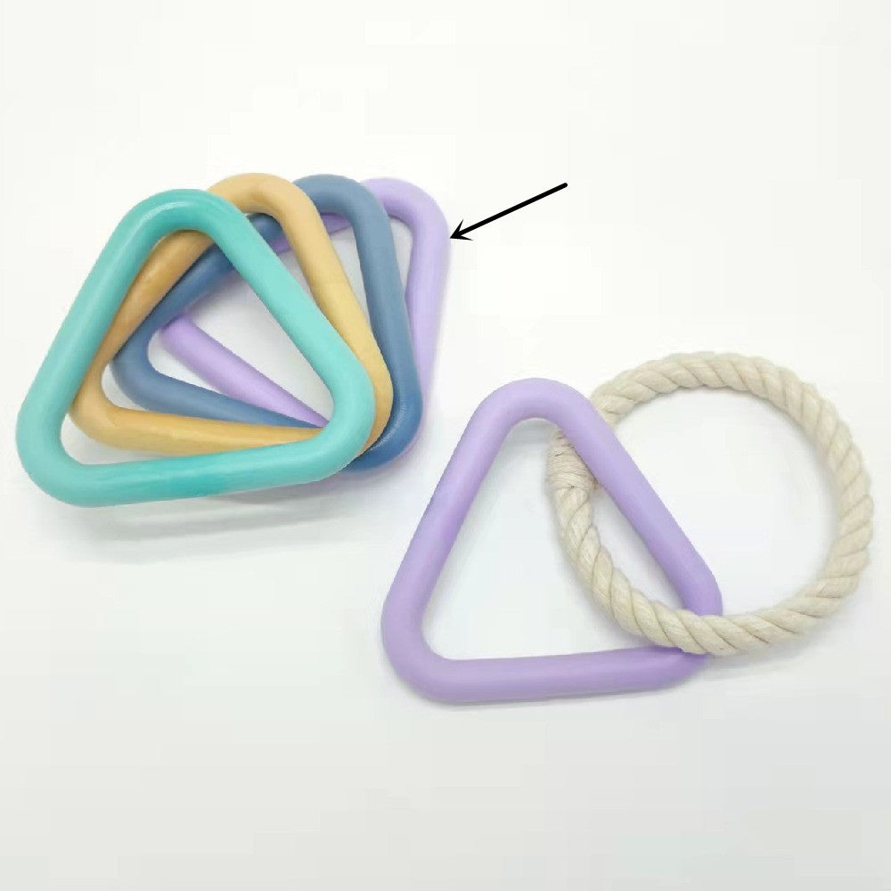Pet Toy Foam Tpr Cotton Rope Triangle Tug-Of-War Molar