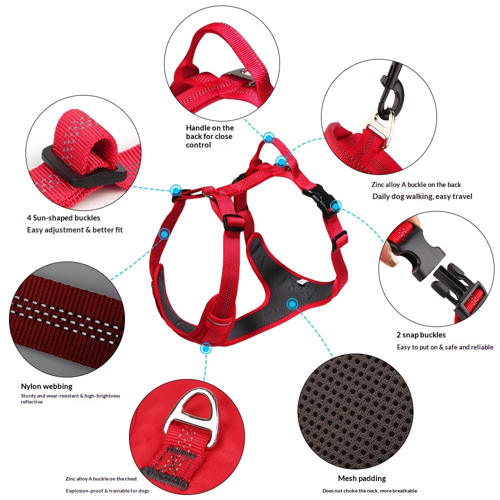 Breathable H-Shaped Dog Harness