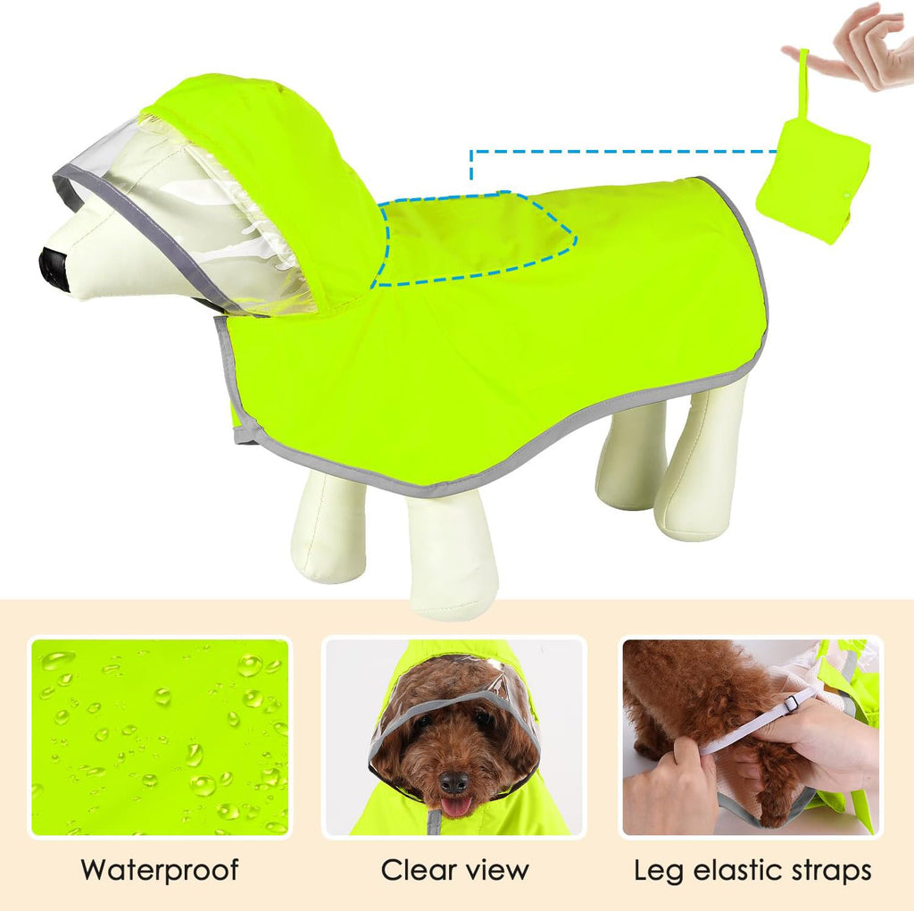 Waterproof Hooded Raincoat For Small Dogs