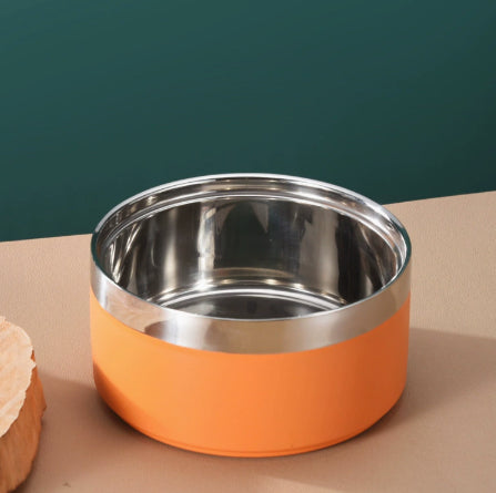 Custom Double-Layer Stainless Steel Pet Bowl