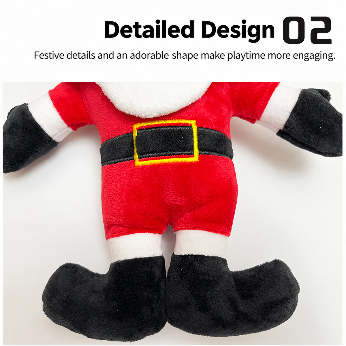 Christmas Plush Dog Toy Set With Squeakers