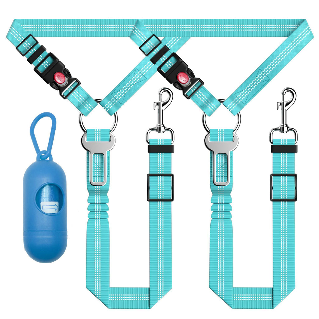 3Pcs Retractable Dog Car Seat Belt Adjustable Reflective Dog Security Harness For Car Headrest