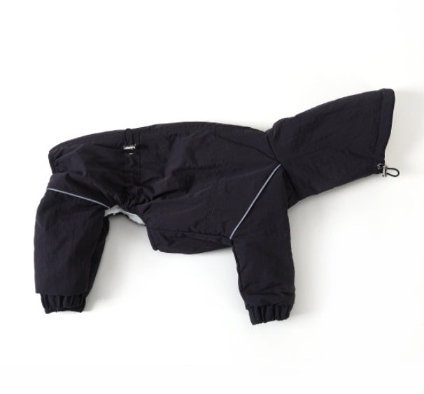 Zippered Cotton-Padded Pet Windbreaker Hoodie Jacket
