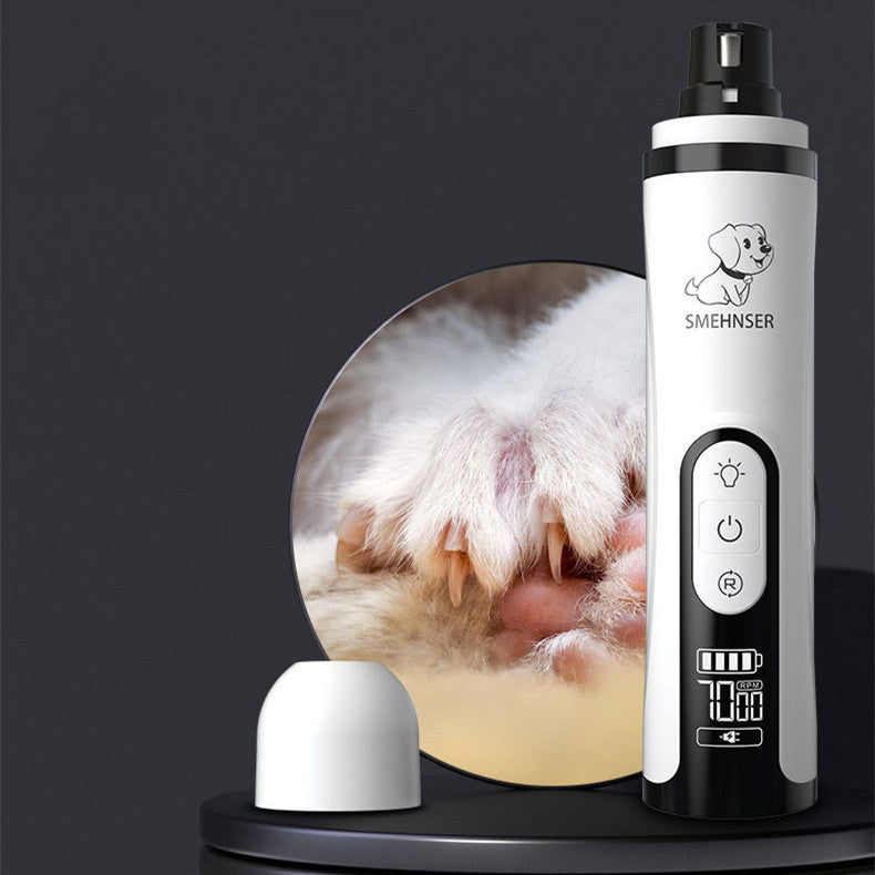 Pet Sharpener High Power Led Double Lamp Blood Line Electric Charging Nail Clippers