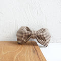 Coffee Grid Bowknot Pet Leash