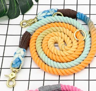 Multi-Color Cotton Pet Long Leash Dog Leash
