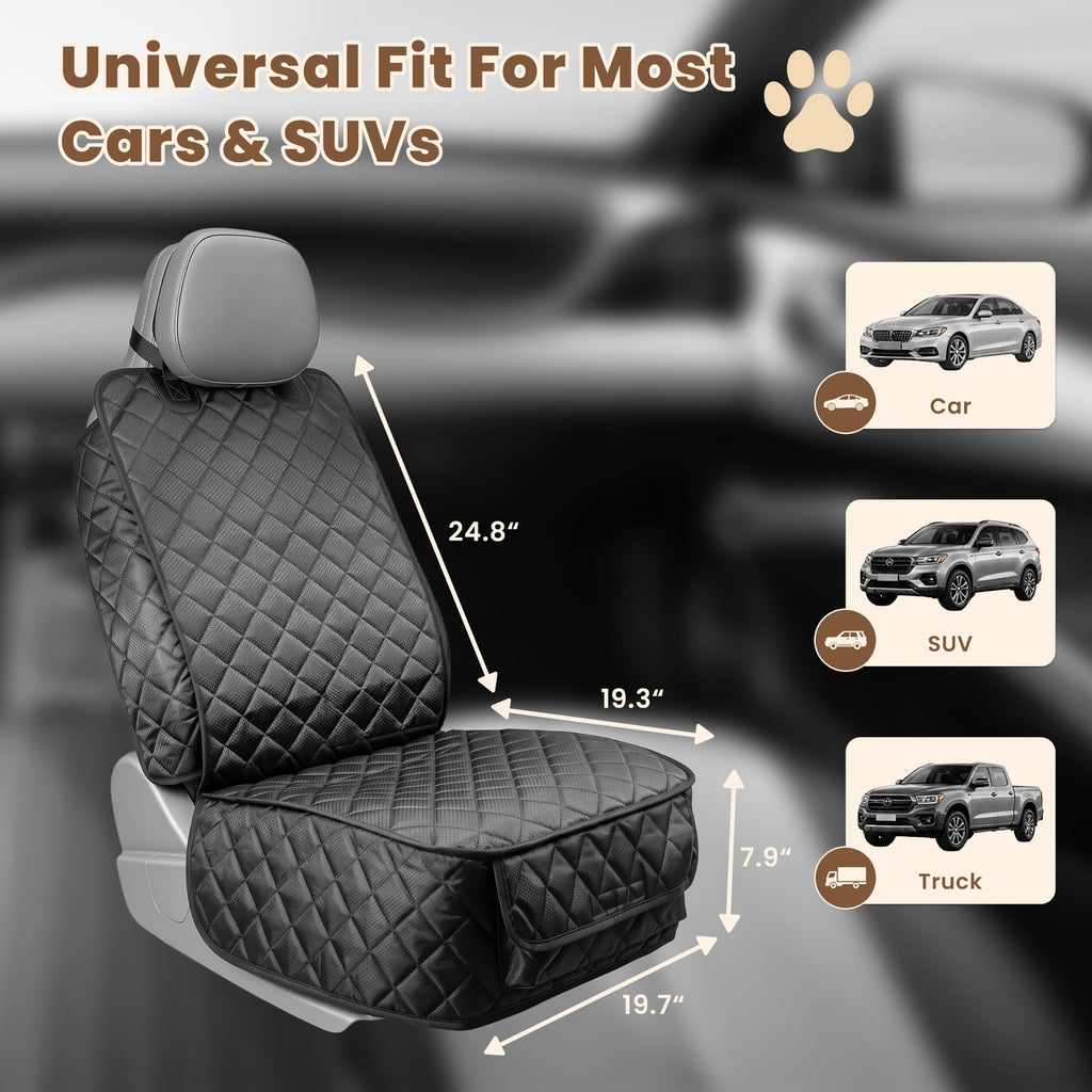 2 Pack Waterproof Dog Front Seat Cover
