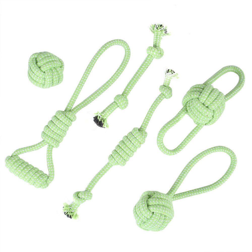Dog Bite-Resistant Cleansing Cotton Rope Knot Set
