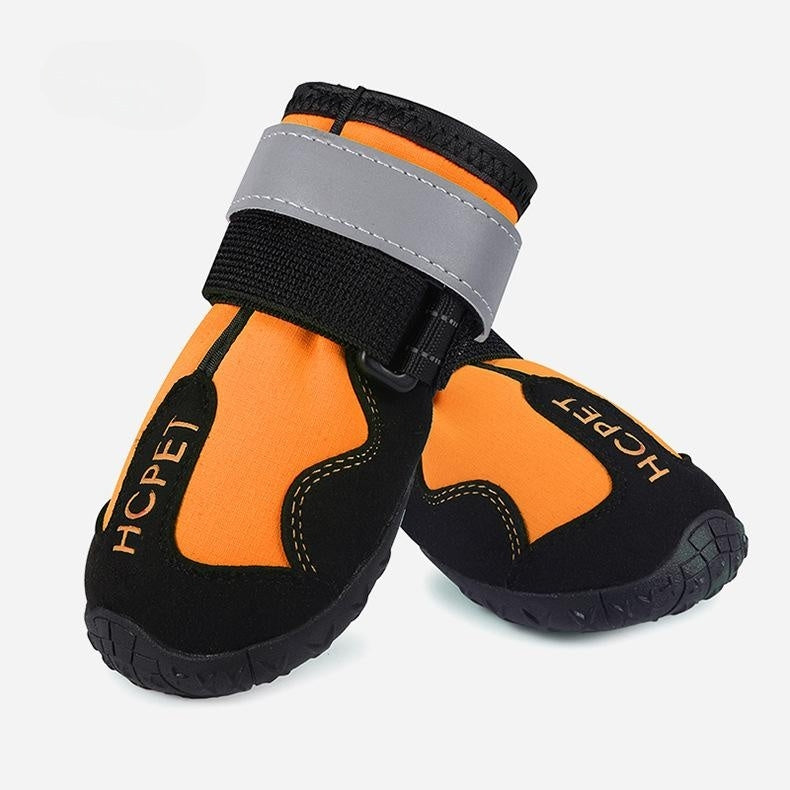 Pet Dog Night Reflective Kick-Resistant Mountaineering Waterproof Shoes
