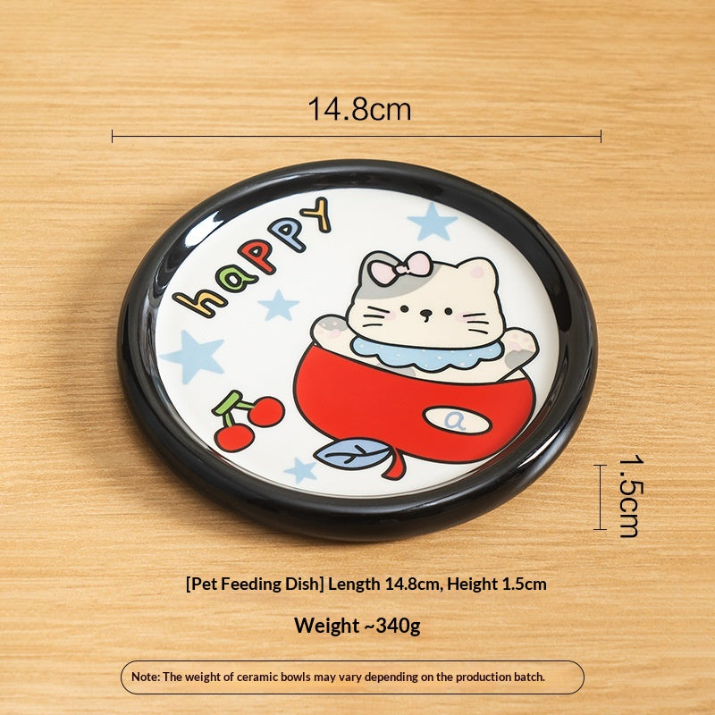 Cute Cartoon Ceramic Cat Bowl