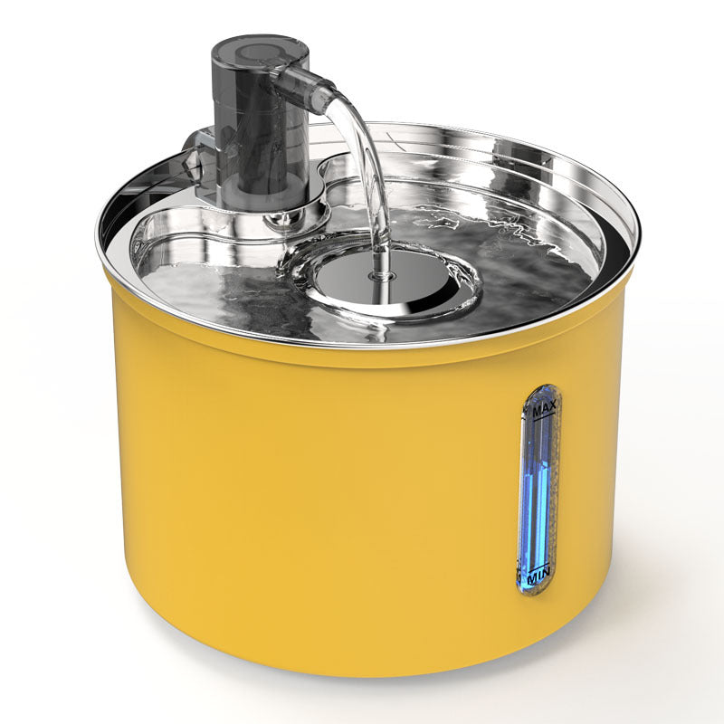 Pet Stainless Steel Plastic Spray Mute With See-Through Water Dispenser