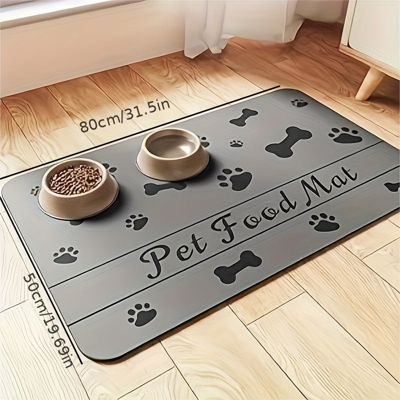 Simple Diatom Ooze Pet Absorbent Non-Slip Placemat