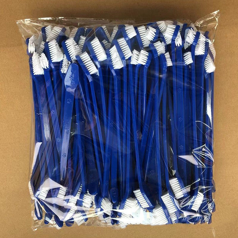 Long Handle Double Head Pet Toothbrush