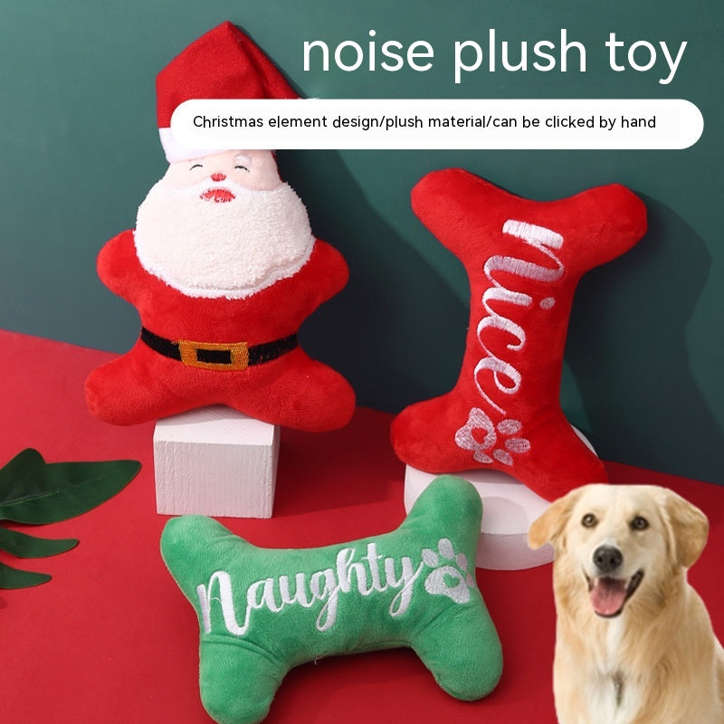 Christmas Plush Sounding Dog Toy