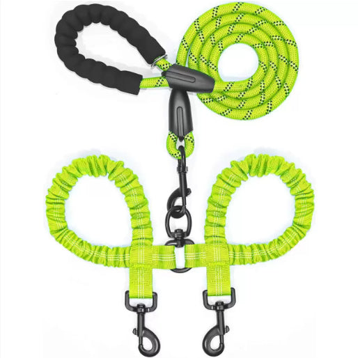 Explosion-Proof Double-Headed Pet Leash With Luminous