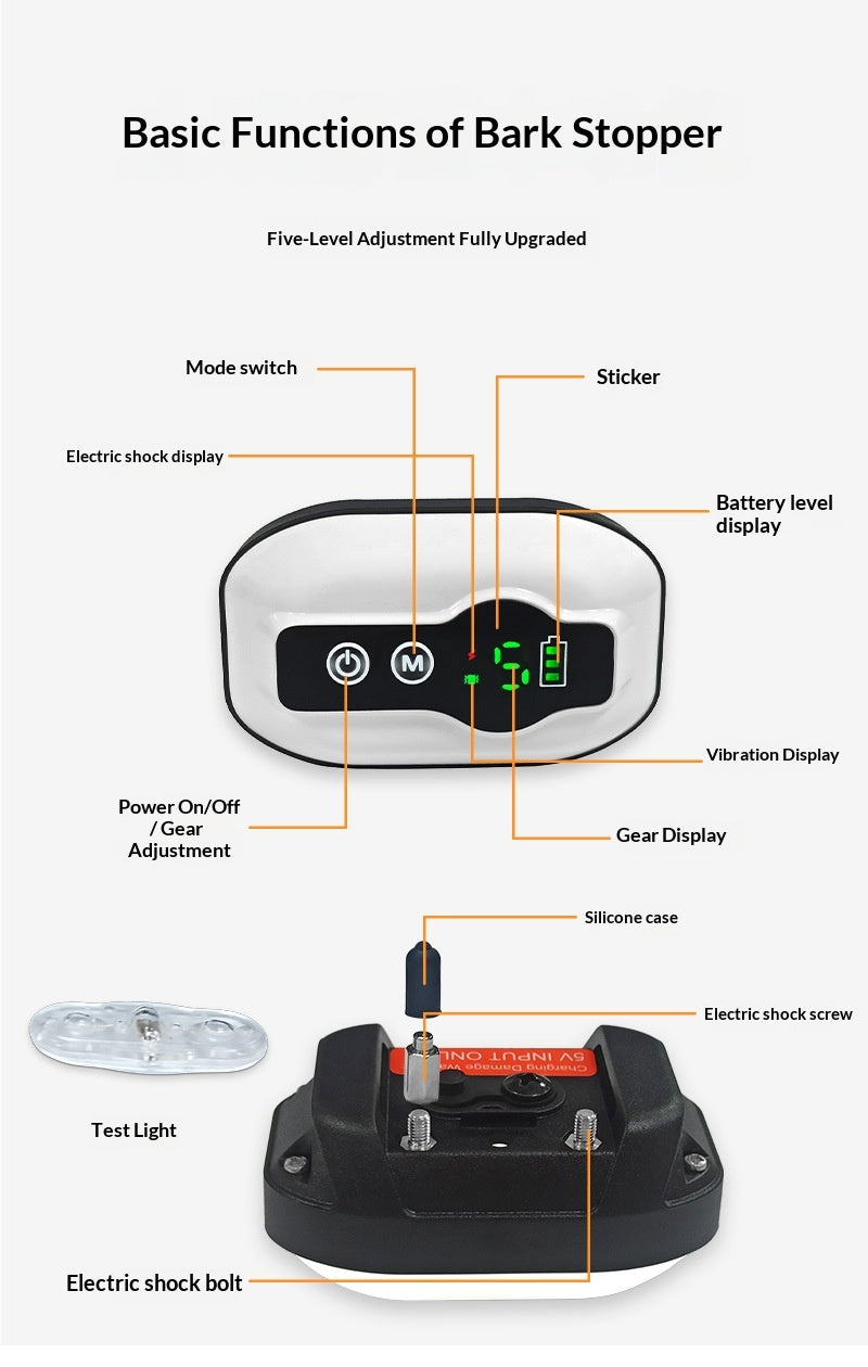 Smart Vibration Anti-Bark Dog Training Collar