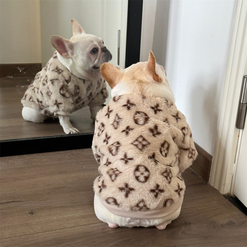 Fleece-Lined Polyester Padded Dog Coat