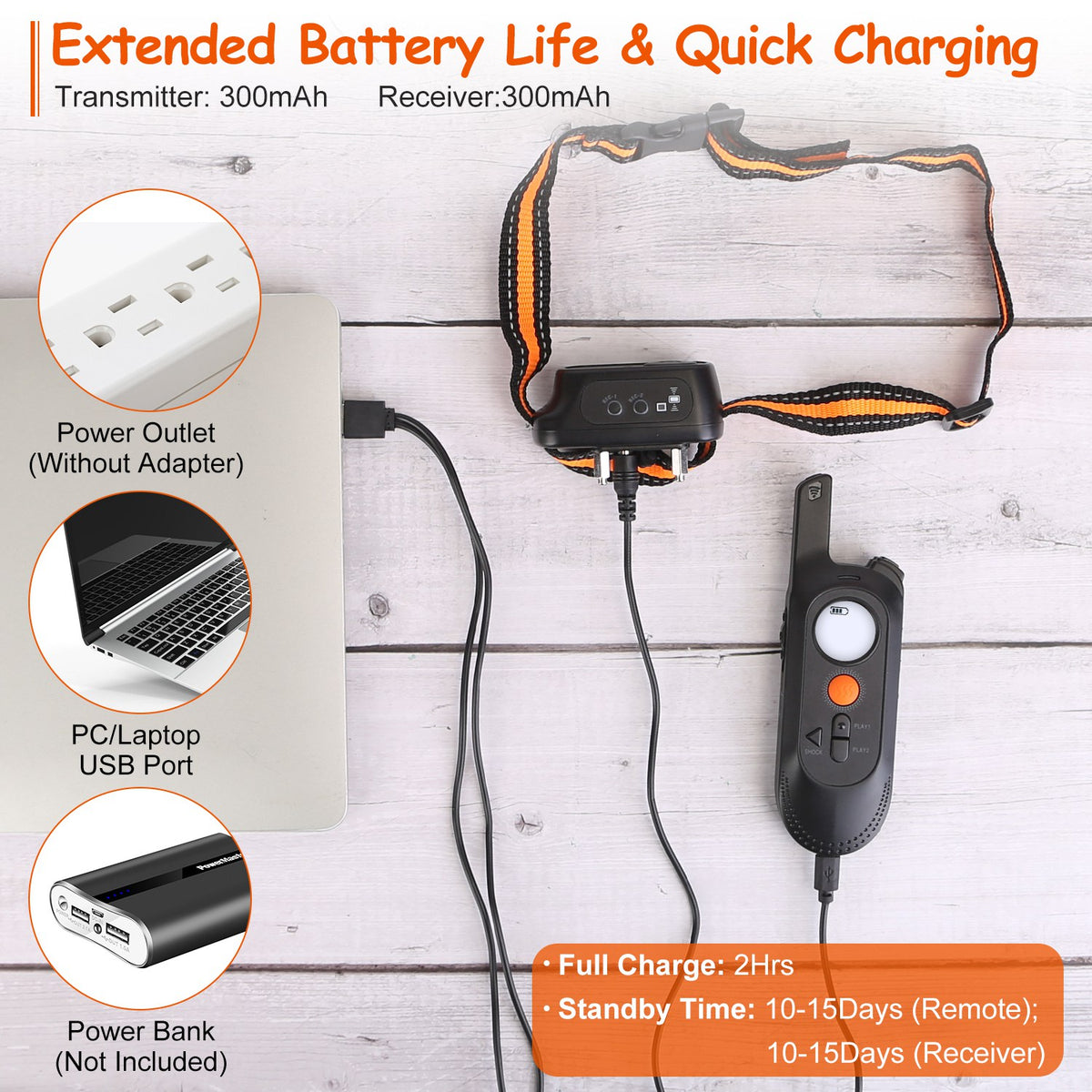 1Pc 984Ft Dog Training Collar Ip65 Waterproof Pet Beep Vibration Electric Shock Collar 3 Channels Rechargeable Transmitter Receiver Trainer