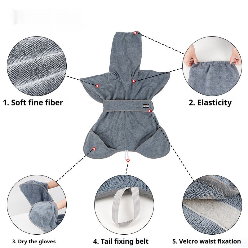Cotton Water-Absorbing Dog Bath Towel