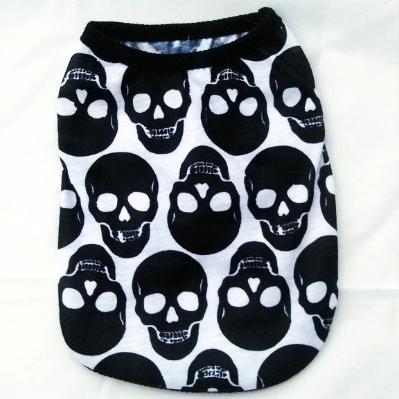 Halloween Pet Vest with Skull Designs