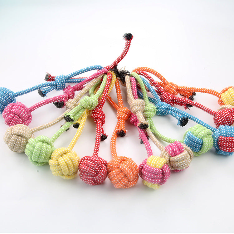 Pet Dog Cotton Rope Player Pull Type Grinding Toy