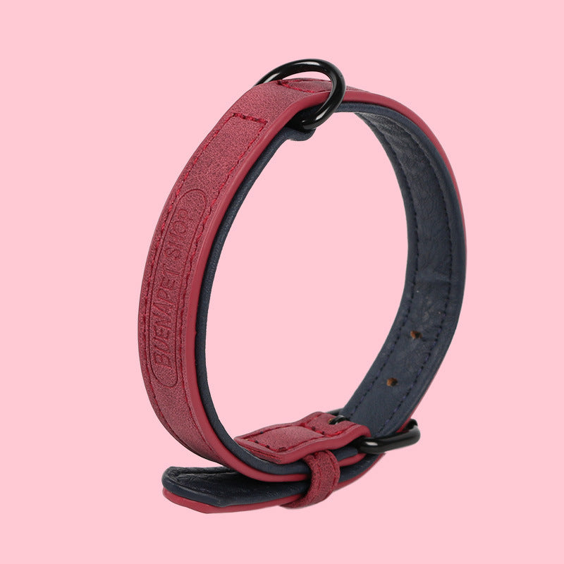 Pet Supplies Pu Leather Adjustable Collar
