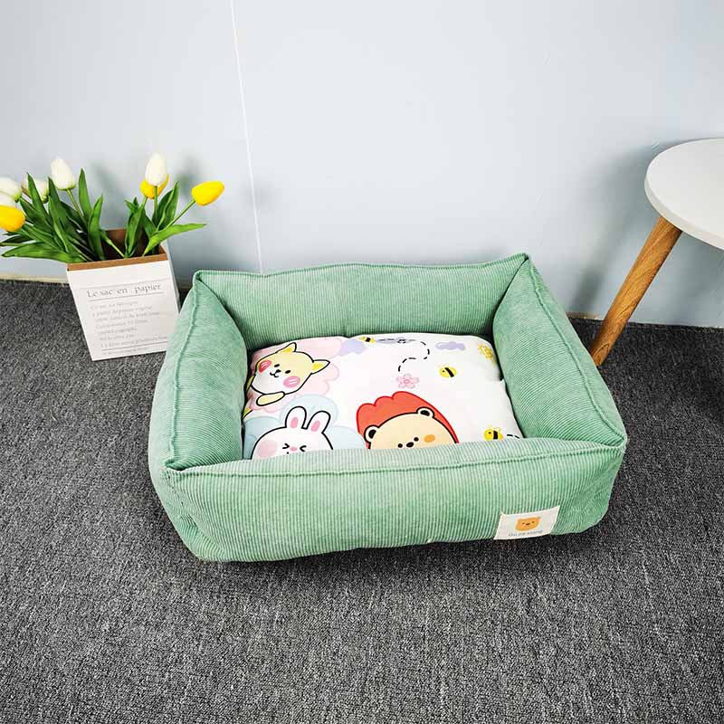 Square Warm Fabric Pet Bed