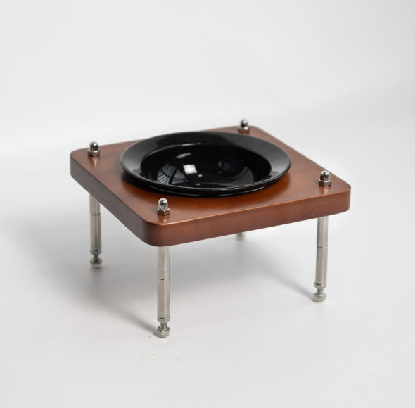 Solid Wood Pet Bowl With Adjustable Height And Angle For Neck Support