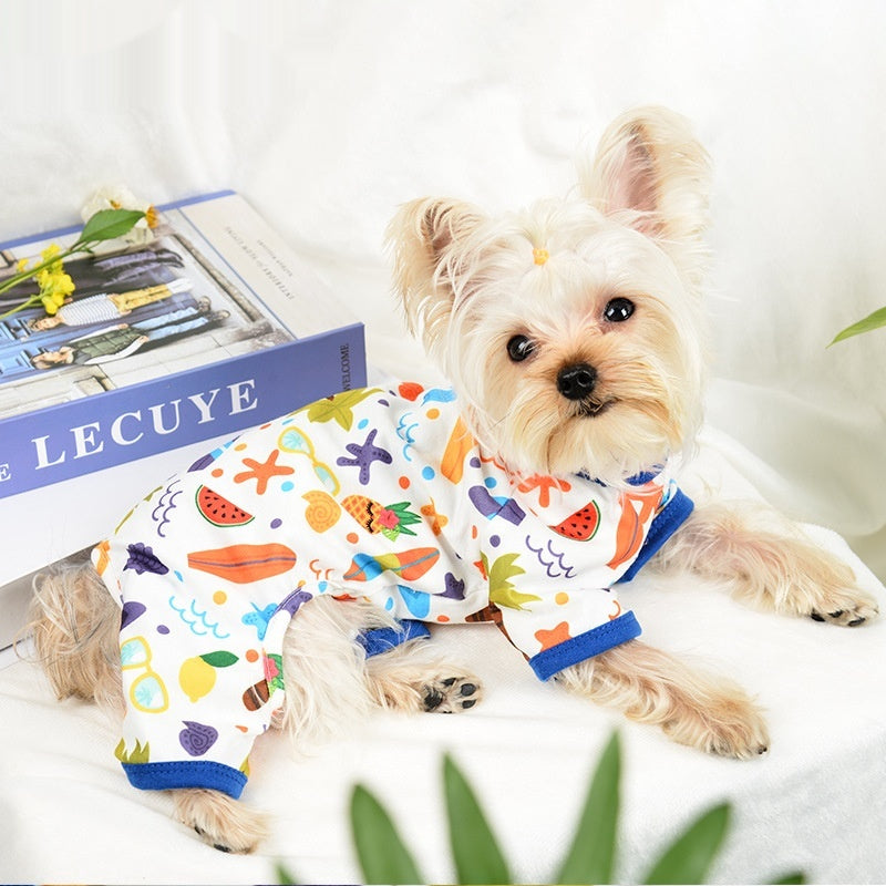 Cute Cartoon Print Dog Jumpsuit