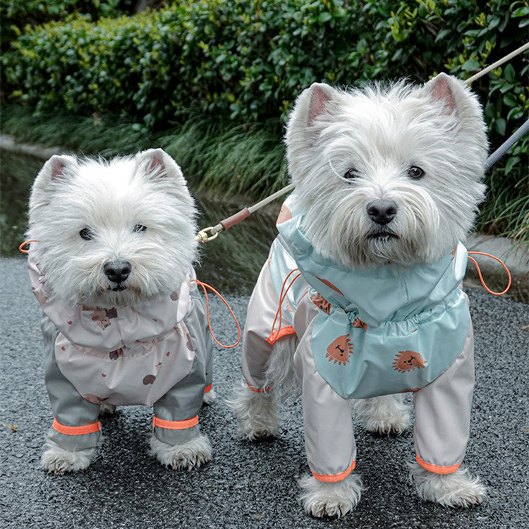 Reflective Waterproof Four-Legged Pet Raincoat